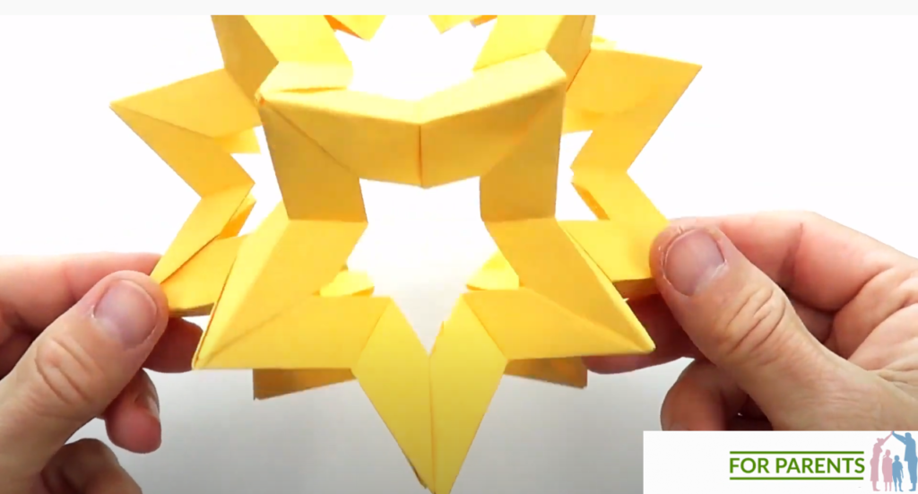 dwunastościan z gwiazdą ⭐ średnie, modułowe origami 34