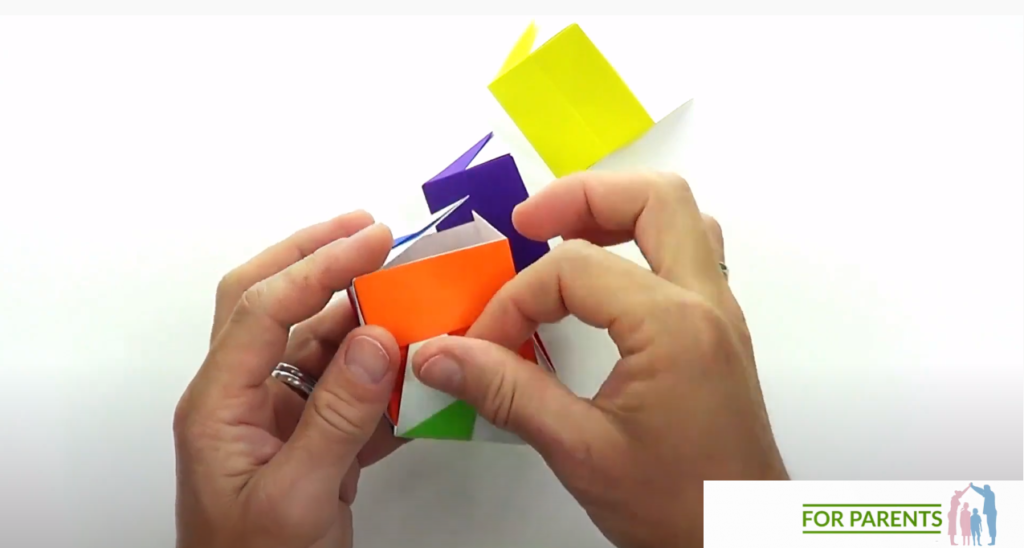 kostka wiatraczek proste origami modułowe 21