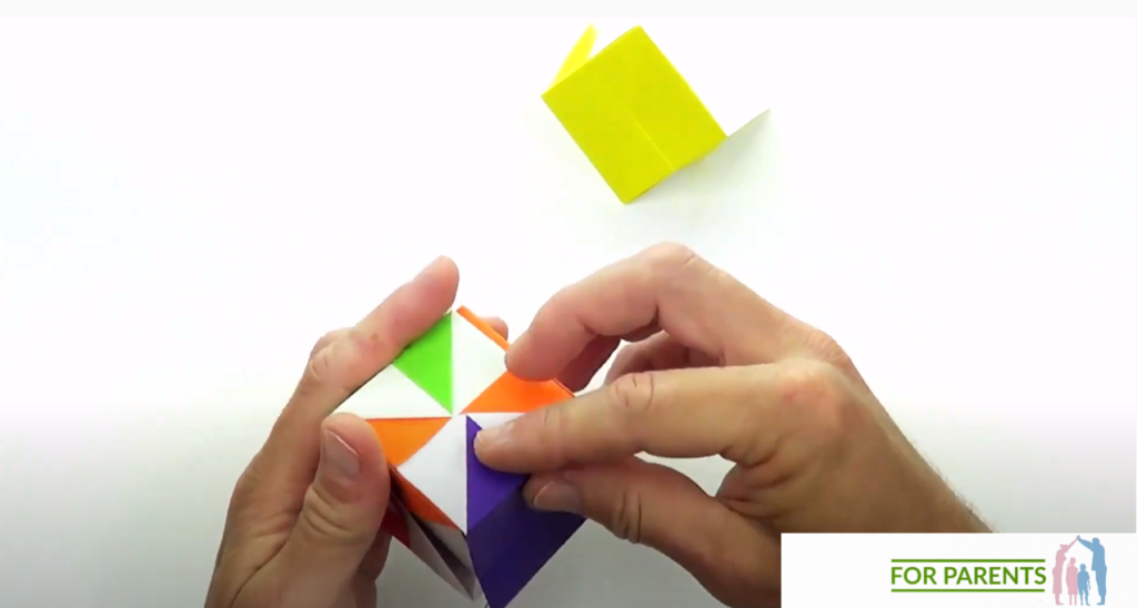 kostka wiatraczek proste origami modułowe 22
