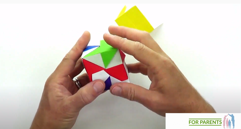 kostka wiatraczek proste origami modułowe 24