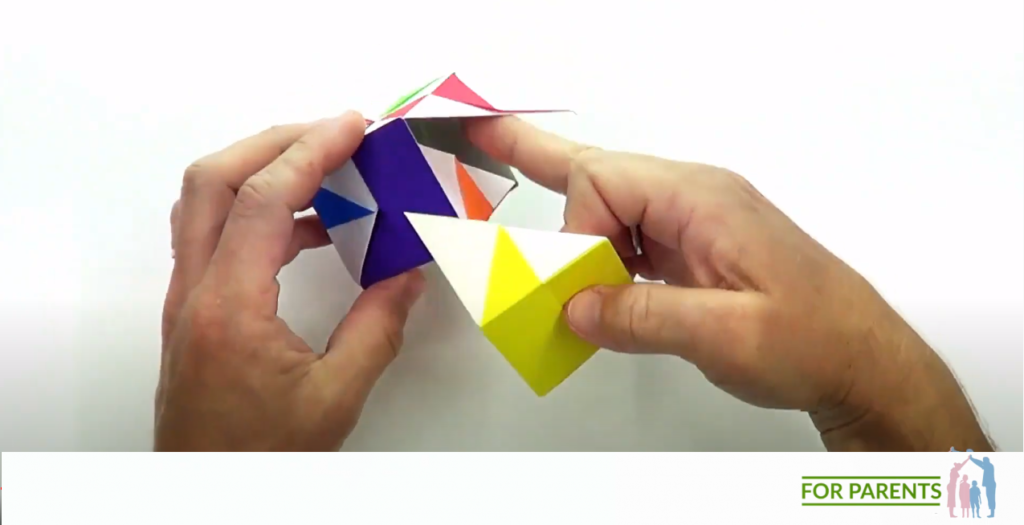 kostka wiatraczek proste origami modułowe 25