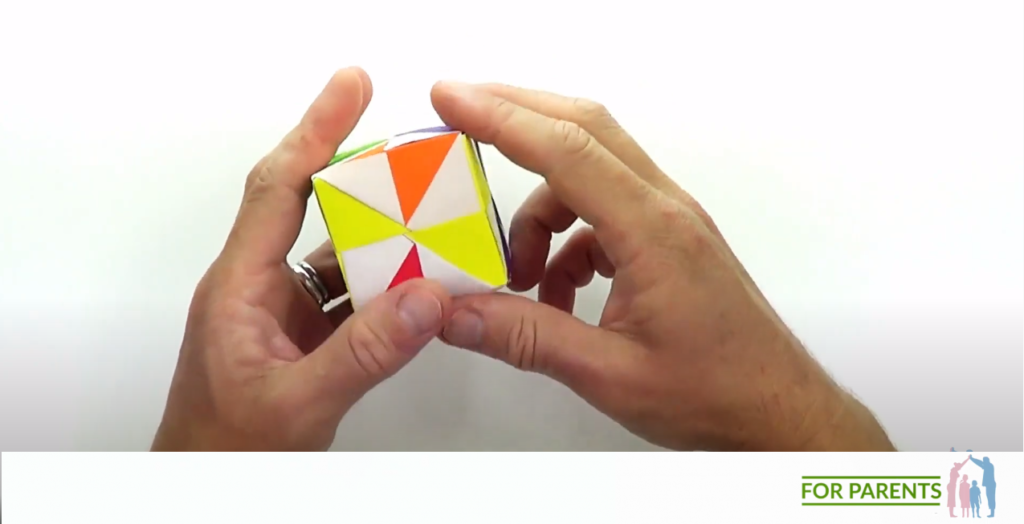 kostka wiatraczek proste origami modułowe 27