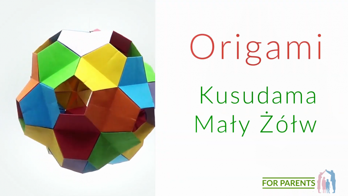 Origami Kusudama mały Żółw – średnie origami modułowe