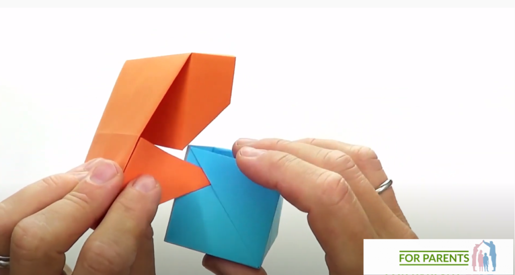 origami prostokątne pudełko z pokrywką proste origami modułowe 34