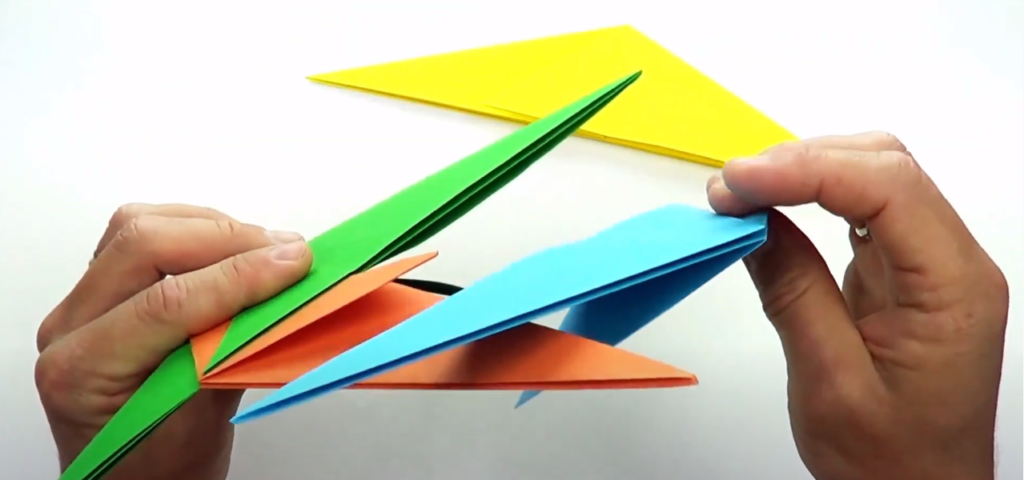 origami spiralna gwiazda łatwe origami modułowe 11
