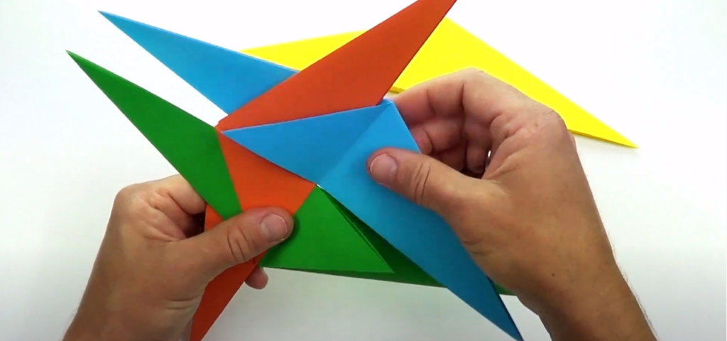 origami spiralna gwiazda łatwe origami modułowe 12