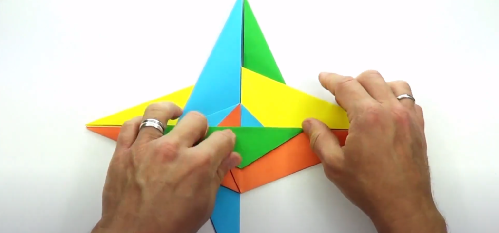 origami spiralna gwiazda łatwe origami modułowe 20