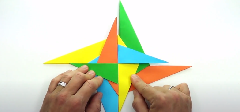origami spiralna gwiazda łatwe origami modułowe 23