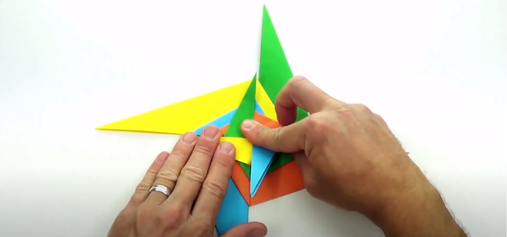 origami spiralna gwiazda łatwe origami modułowe 26