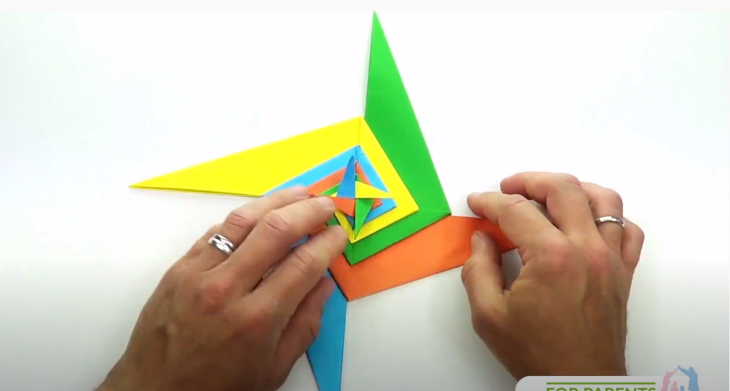 origami spiralna gwiazda łatwe origami modułowe 29