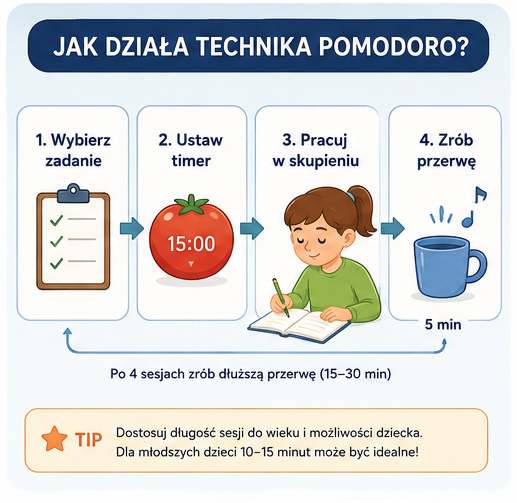 technika Pomodoro dla dzieci jak działa