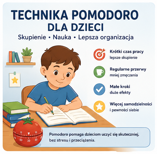 Technika Pomodoro dla dzieci – czy działa w klasach 1–4? Praktyczny przewodnik dla rodziców i nauczycieli